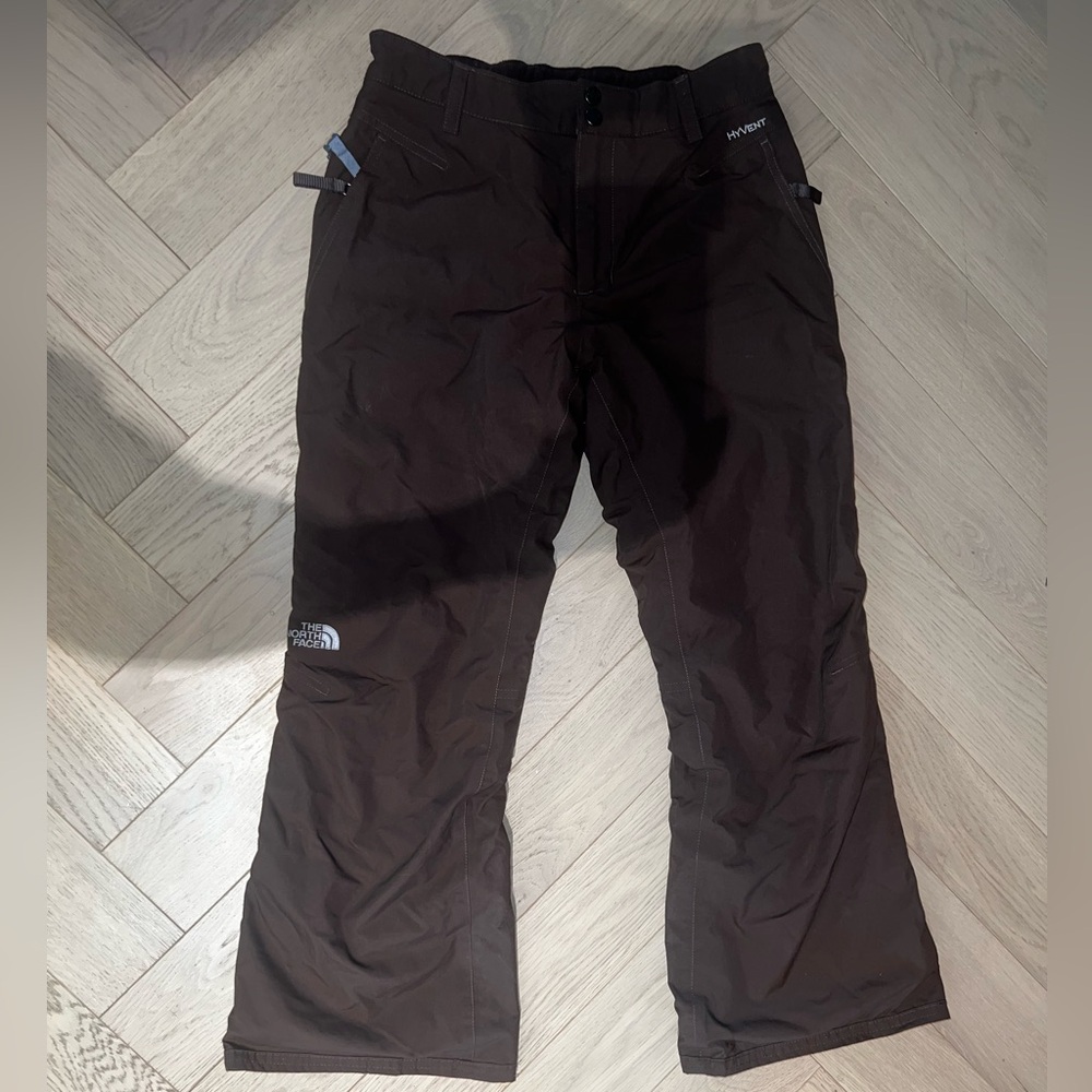 Girls North Face insulated snow pants/ski pants. Size Large. Pristine. Brown..